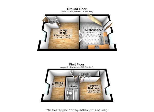 Floor Plan Image for 2 Bedroom Terraced House for Sale in Sudell Road, Darwen