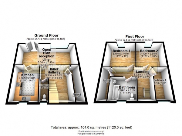 Floor Plan Image for 3 Bedroom Semi-Detached House for Sale in St. Aidans Close, Blackburn