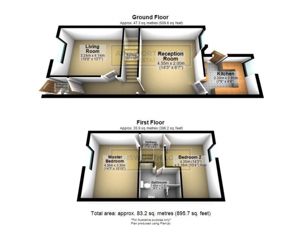 Floor Plan Image for 2 Bedroom Terraced House for Sale in New Wellington Street, Mill Hill, Blackburn