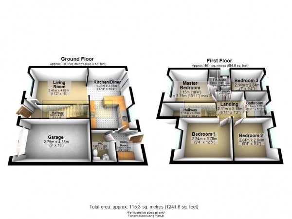 Floor Plan Image for 4 Bedroom Detached House for Sale in Bluebell Terrace, Spring Meadows, Darwen