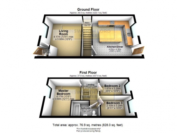 Floor Plan Image for 3 Bedroom Terraced House for Sale in Lightbown Street, Darwen