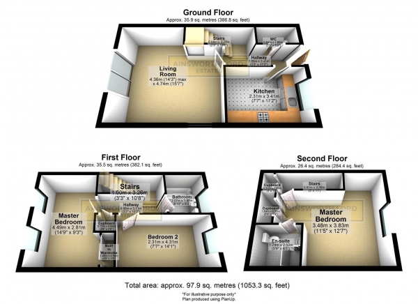 Floor Plan Image for 3 Bedroom Mews to Rent in Silver Birch Close, Lostock