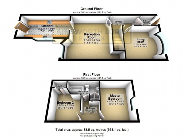 Floor Plan Image for 2 Bedroom Terraced House for Sale in Bonsall Street, Blackburn