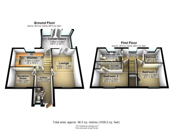 Floor Plan Image for 3 Bedroom Detached House for Sale in Caltha Drive, Regent's Park, Lower Darwen