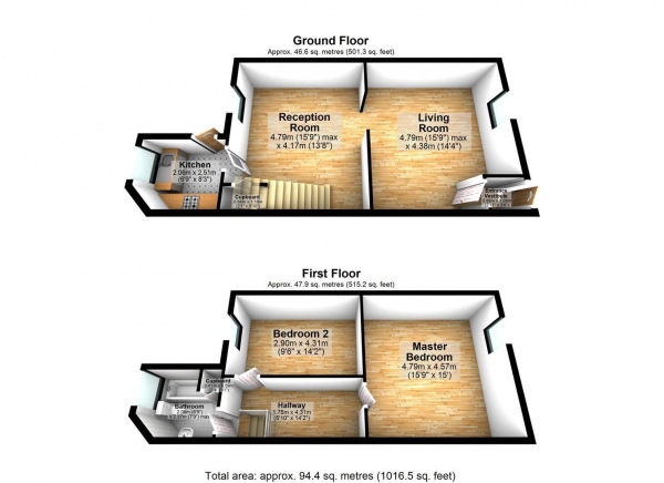 Floor Plan Image for 2 Bedroom Terraced House to Rent in Bedford Street, Darwen