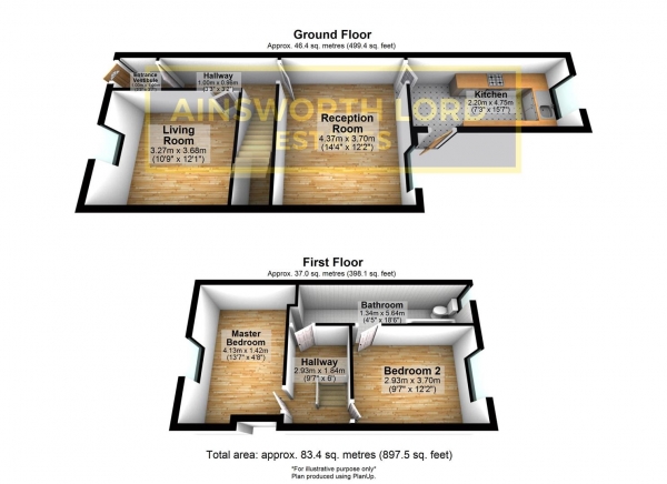 Floor Plan Image for 2 Bedroom Terraced House to Rent in Ferguson Street, Ewood, Blackburn