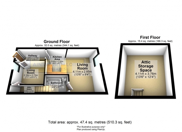 Floor Plan Image for 1 Bedroom Apartment to Rent in Duckworth Street, Darwen