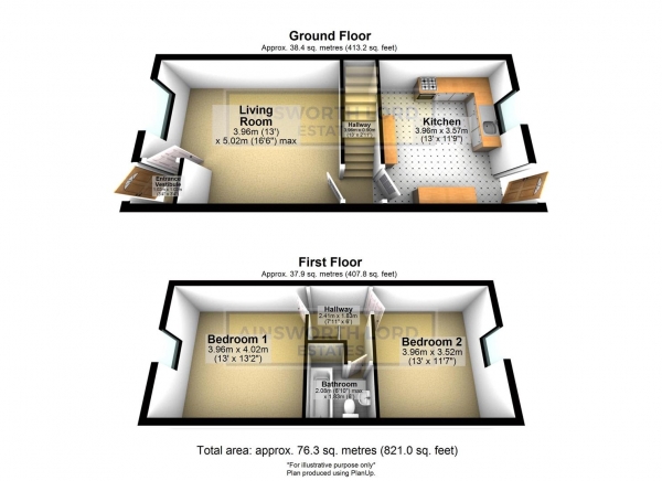 Floor Plan Image for 2 Bedroom Terraced House for Sale in Midville Place, Darwen