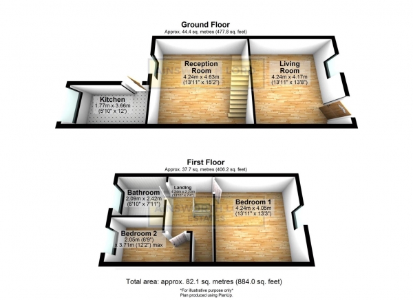 Floor Plan Image for 2 Bedroom Terraced House to Rent in Nancy Street, Darwen