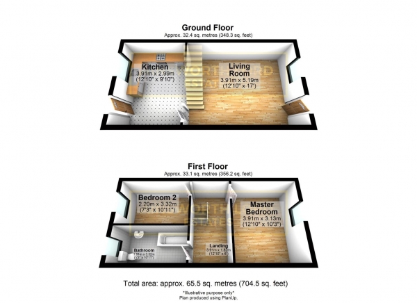 Floor Plan Image for 2 Bedroom Terraced House to Rent in Springthorpe Street, Whitehall, Darwen