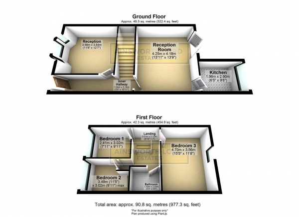 Floor Plan Image for 3 Bedroom Terraced House for Sale in Limes Avenue , Bold Venture, Darwen