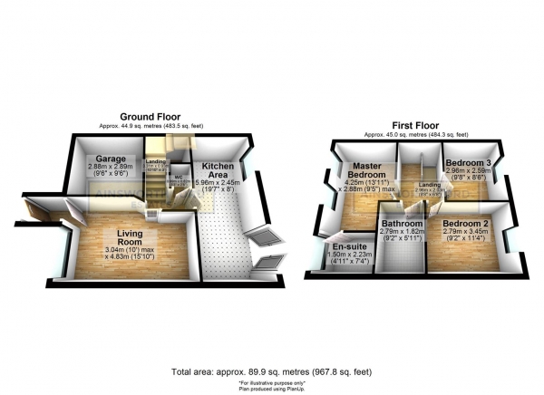 Floor Plan Image for 3 Bedroom Semi-Detached House for Sale in Bluebell Terrace, Darwen, Lancashire, BB3