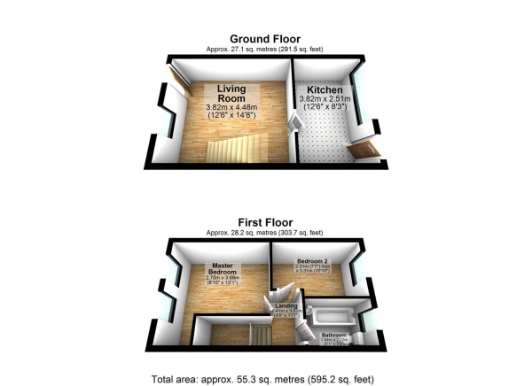 Floor Plan Image for 2 Bedroom Semi-Detached House for Sale in Highbank, Roe Lee, Blackburn