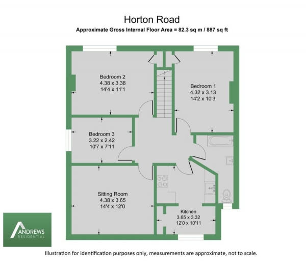 Floor Plan for 3 Bedroom Maisonette to Rent in Horton Road, West Drayton, UB7, 8HT - £368 pw | £1595 pcm