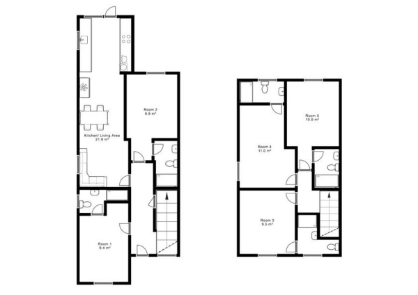 Floor Plan Image for 1 Bedroom House Share to Rent in Press Road, Uxbridge