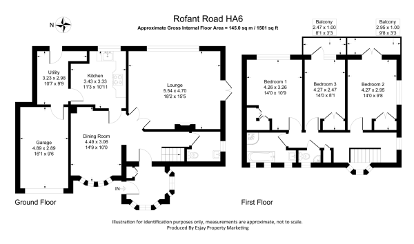 Floor Plan Image for 3 Bedroom Detached House to Rent in Rofant Road, Northwood