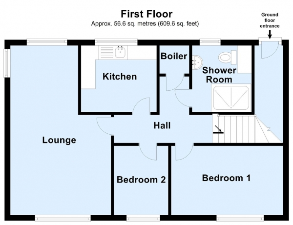 Floor Plan Image for 2 Bedroom Retirement Property for Sale in Maple Croft, Shadwell Lane, Moortown