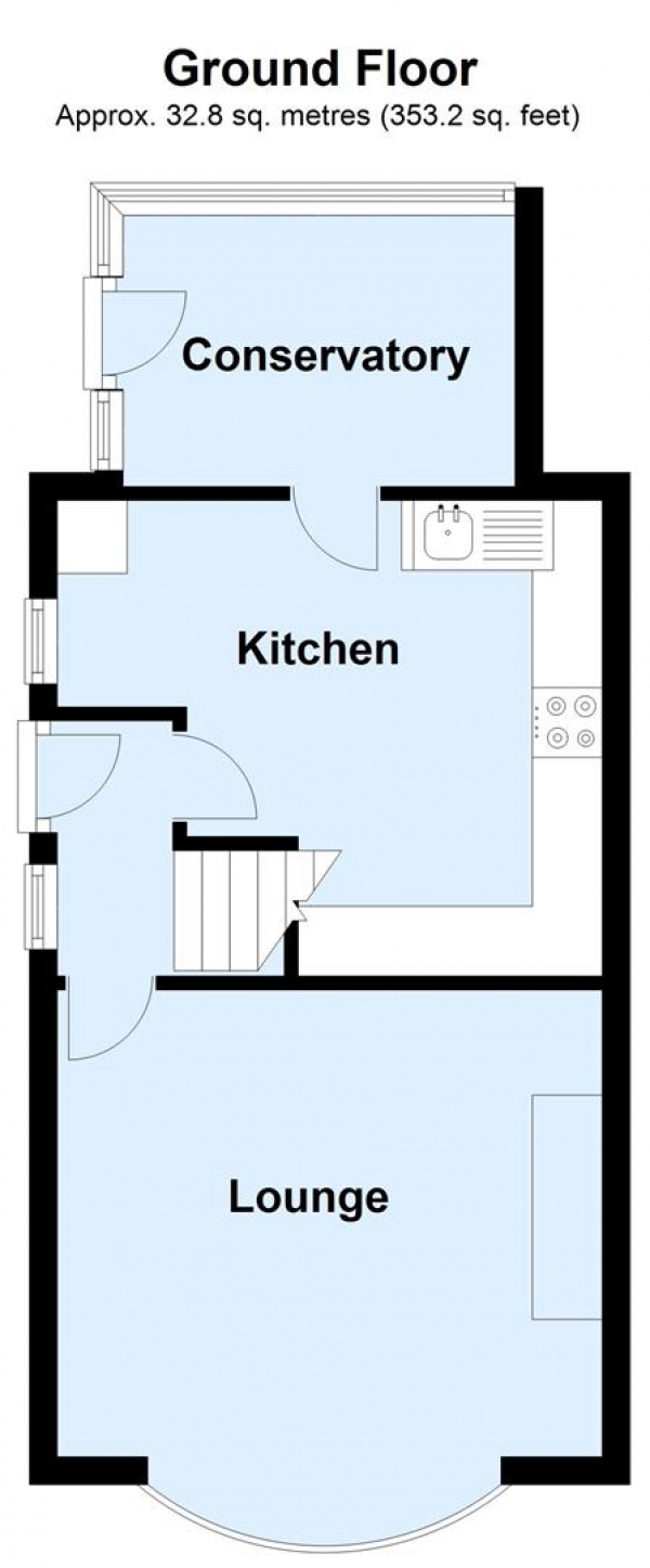 Floor Plan Image for 2 Bedroom Semi-Detached House for Sale in Roxholme Terrace, Chapel Allerton