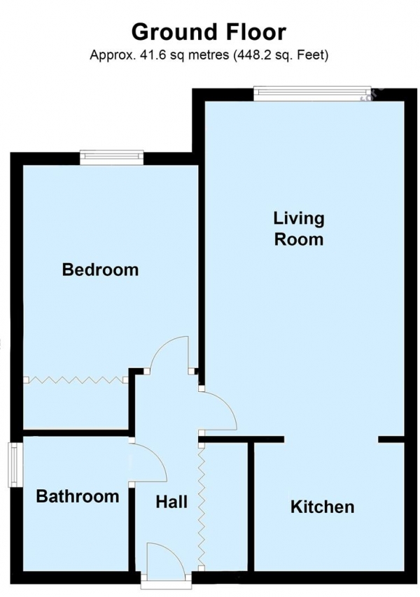 Floor Plan Image for 1 Bedroom Flat to Rent in Woodlands, The Spinney, Moortown