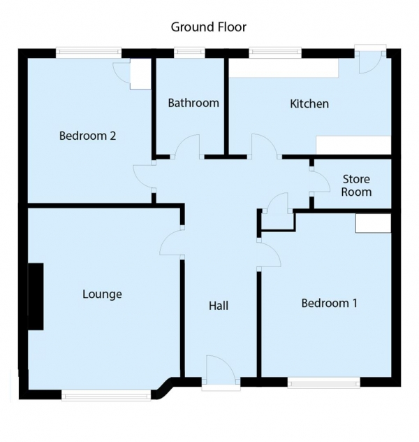 Floor Plan Image for 2 Bedroom Flat for Sale in Sandringham Crescent, Alwoodley