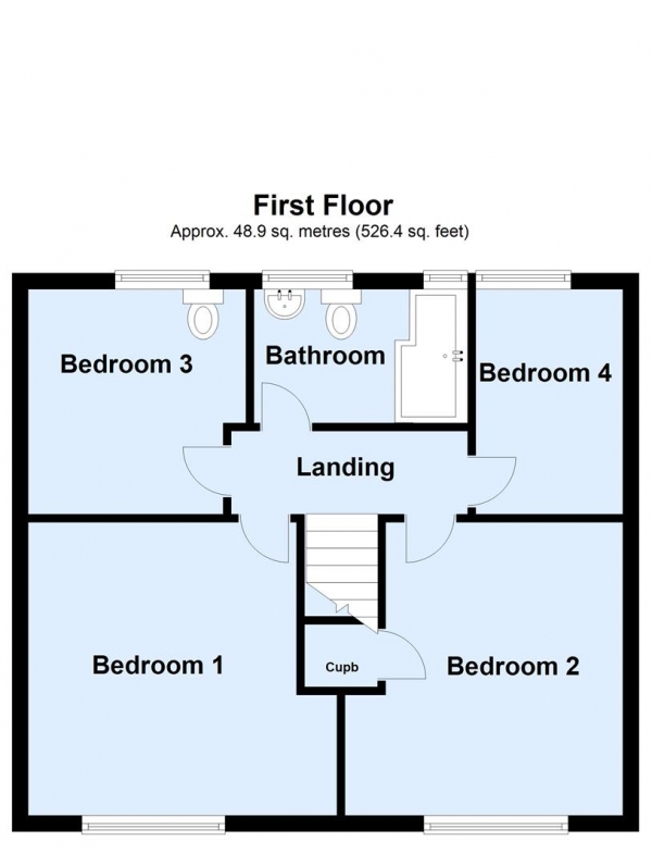 Floor Plan Image for 4 Bedroom Detached House for Sale in Whinmoor Court, Whinmoor