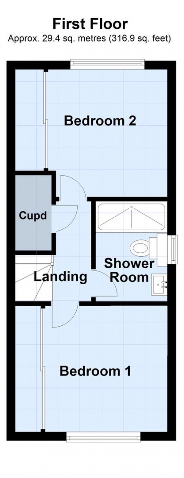 Floor Plan Image for 2 Bedroom Semi-Detached House for Sale in Plane Tree Avenue, Alwoodley