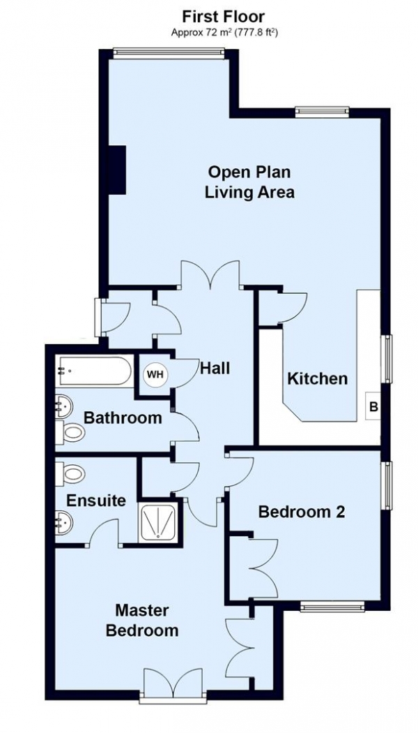 Floor Plan Image for 2 Bedroom Flat for Sale in Kings View, King Lane, Alwoodley