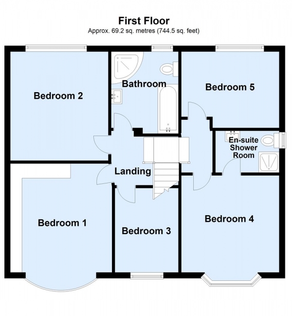 Floor Plan Image for 5 Bedroom Detached House for Sale in Sandhill Mount, Leeds