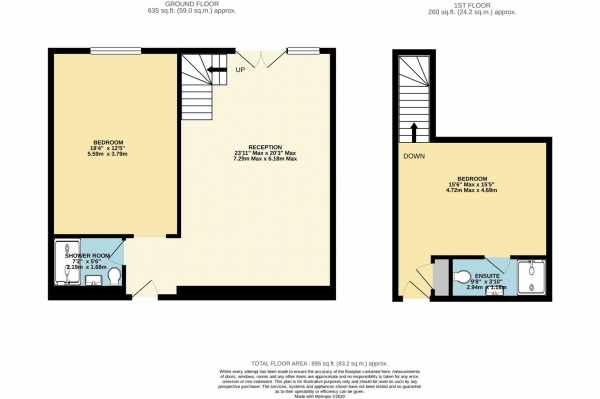 Floor Plan Image for 2 Bedroom Penthouse for Sale in Curtain Road, Shoreditch, EC2A