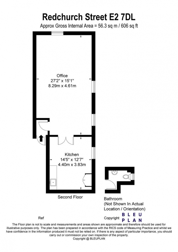 Floor Plan for Office to Rent in Redchurch Street, Shoreditch, E1, E2, 7DL - £26,000 annually