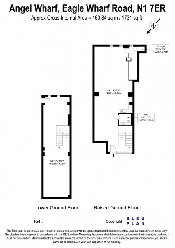 Floor Plan Image for Office to Rent in Eagle Wharf Road, Islington, N1