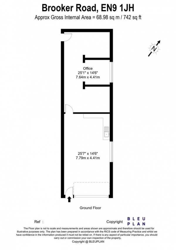 Floor Plan Image for Light Industrial to Rent in Brooker Road, Waltham Abbey, EN9