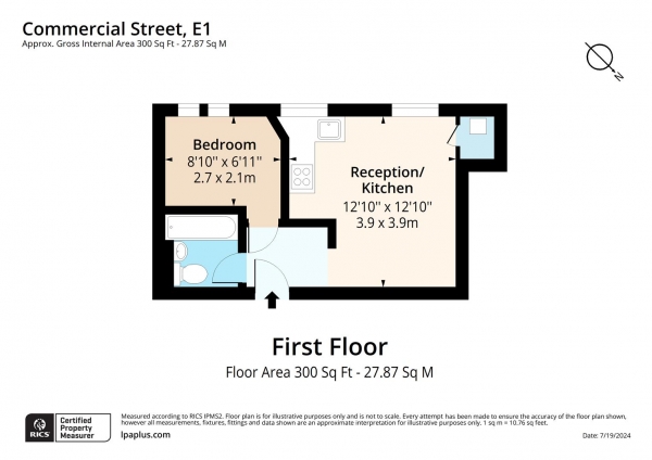 Floor Plan Image for 1 Bedroom Apartment for Sale in The Cloisters, Commercial Street,  Spitalfields, E1