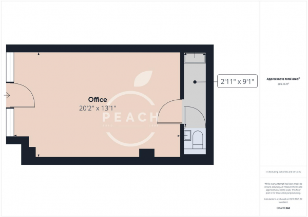 Floor Plan for Retail - High Street to Rent in Whitby Street, Shoreditch, E1, E1, 6JU - £25,000 annually