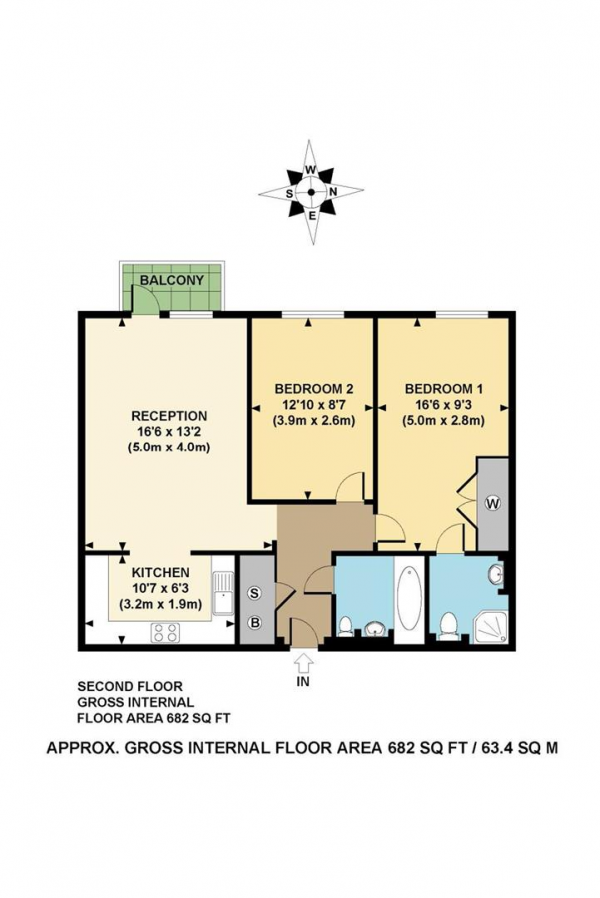 Floor Plan Image for 2 Bedroom Property for Sale in Hoxton Square, London, N1