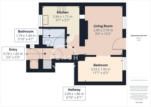 Floor Plan Image for 1 Bedroom Apartment for Sale in Rennie Cottages, Stepney Green, E1