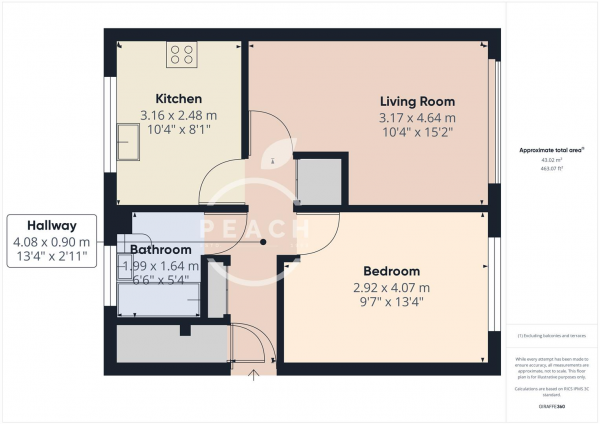 Floor Plan Image for 1 Bedroom Apartment for Sale in Cowbridge Lane, Barking, Essex