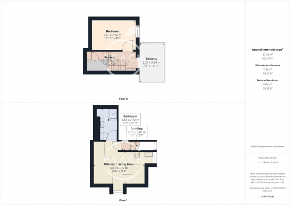 Floor Plan Image for 1 Bedroom Apartment for Sale in Oakfield Road, Stroud Green, N4