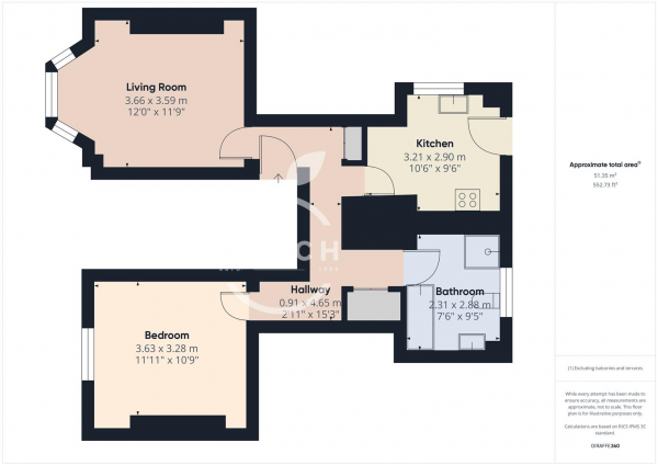 Floor Plan Image for 1 Bedroom Apartment for Sale in Corfield Street, Bethnal Green, E2