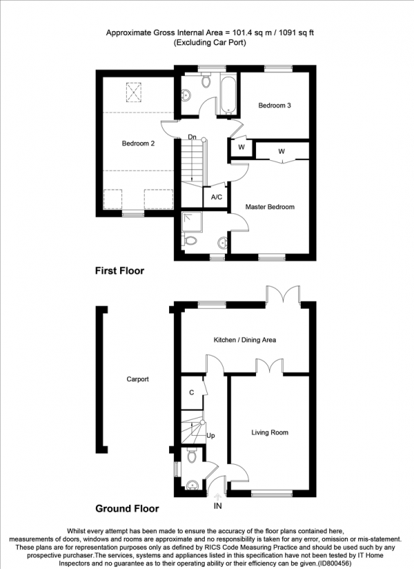 Floor Plan Image for 3 Bedroom Link Detached House for Sale in Elderberry Close, Ely