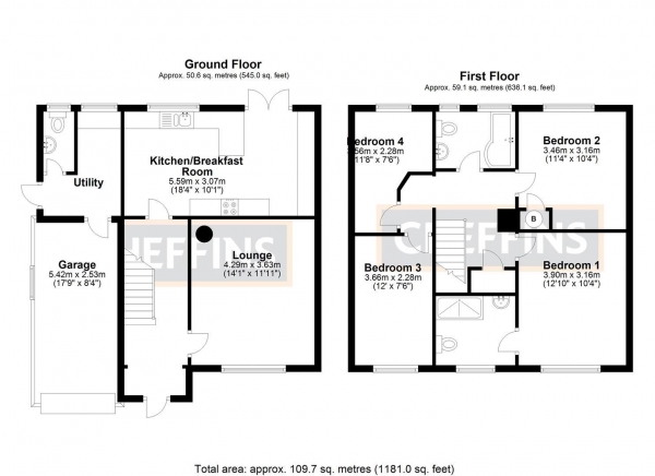 Floor Plan Image for 4 Bedroom Semi-Detached House for Sale in Lawn Lane, Sutton