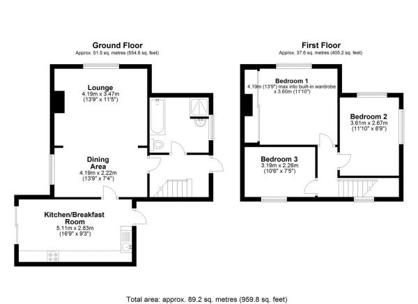 Floor Plan Image for 3 Bedroom Detached House for Sale in Paddock Street, Soham