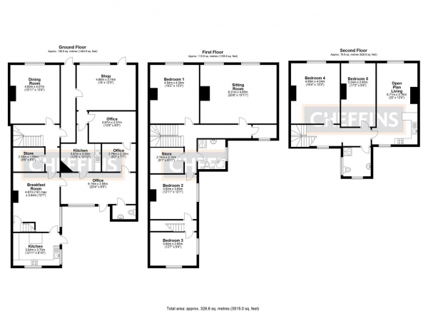 Floor Plan Image for 5 Bedroom Property for Sale in Forehill, Ely