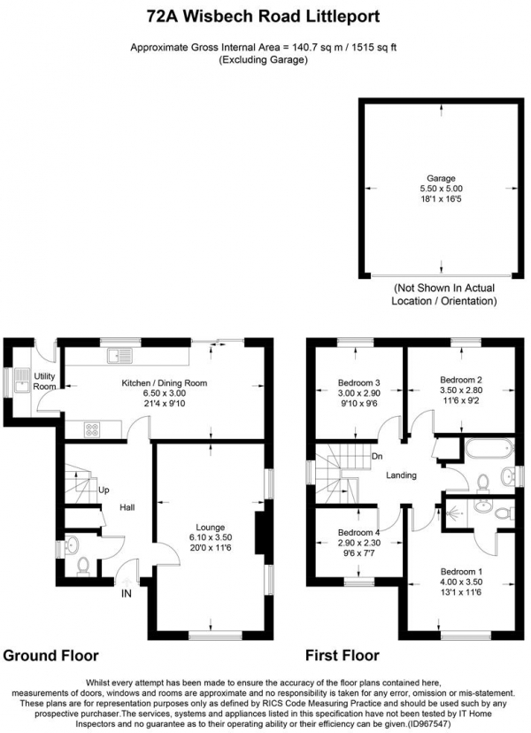 Floor Plan Image for 4 Bedroom Detached House for Sale in Wisbech Road, Littleport, Ely