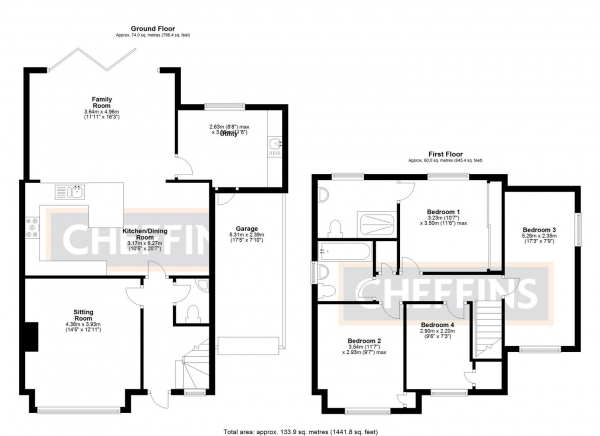 Floor Plan Image for 4 Bedroom Detached House for Sale in Palisade Court, Little Thetford