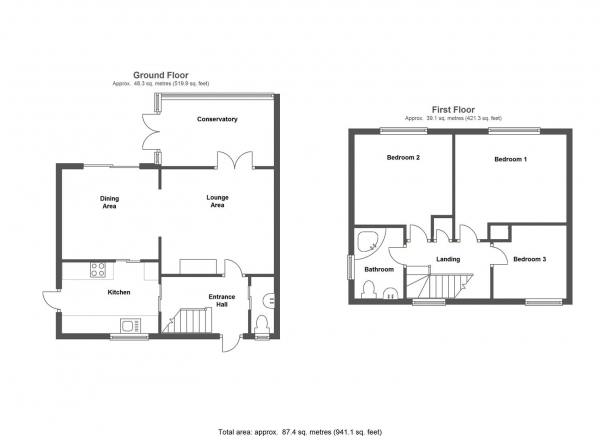 Floor Plan Image for 3 Bedroom Semi-Detached House for Sale in Limes Close, Littleport, Ely