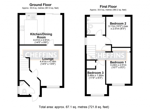 Floor Plan Image for 3 Bedroom Link Detached House for Sale in Orchid Close, Little Thetford, Ely