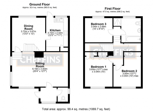 Floor Plan Image for 3 Bedroom Detached House for Sale in Main Street, Witchford, Ely