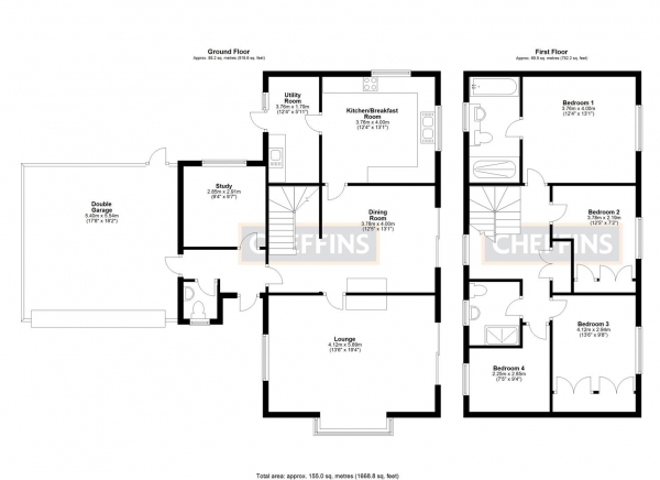 Floor Plan Image for 4 Bedroom Detached House for Sale in Sutton Park, Sutton, Ely
