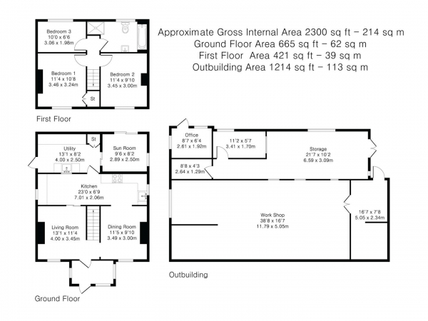 Floor Plan Image for 3 Bedroom Property for Sale in Low Road, Queen Adelaide, Ely